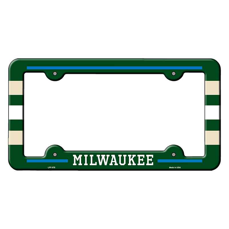 Milwaukee Novelty Metal Molded License Plate Frame LPF-578