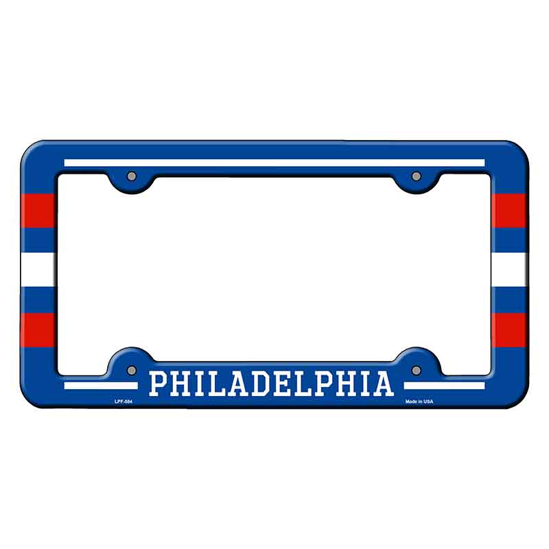 Philadelphia Novelty Metal Molded License Plate Frame LPF-584