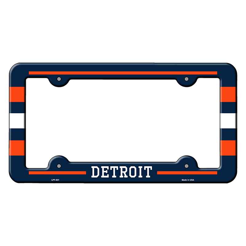 Detroit Novelty Metal Molded License Plate Frame LPF-601