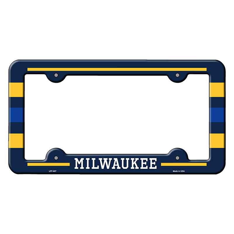 Milwaukee Novelty Metal Molded License Plate Frame LPF-607