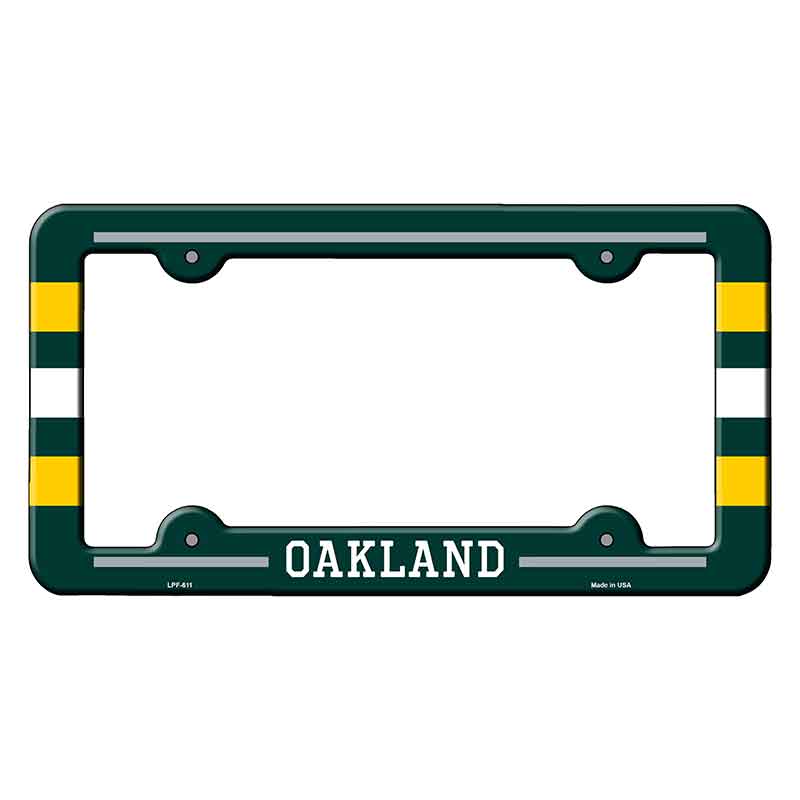 Oakland Novelty Metal Molded License Plate Frame LPF-611