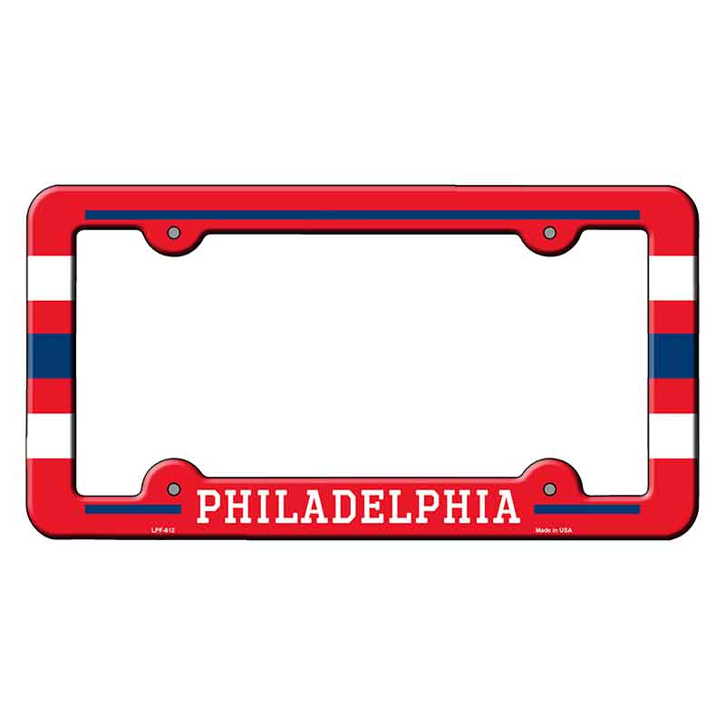 Philadelphia Novelty Metal Molded License Plate Frame LPF-612