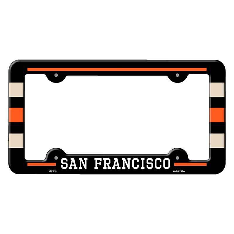 San Francisco Novelty Metal Molded License Plate Frame LPF-615