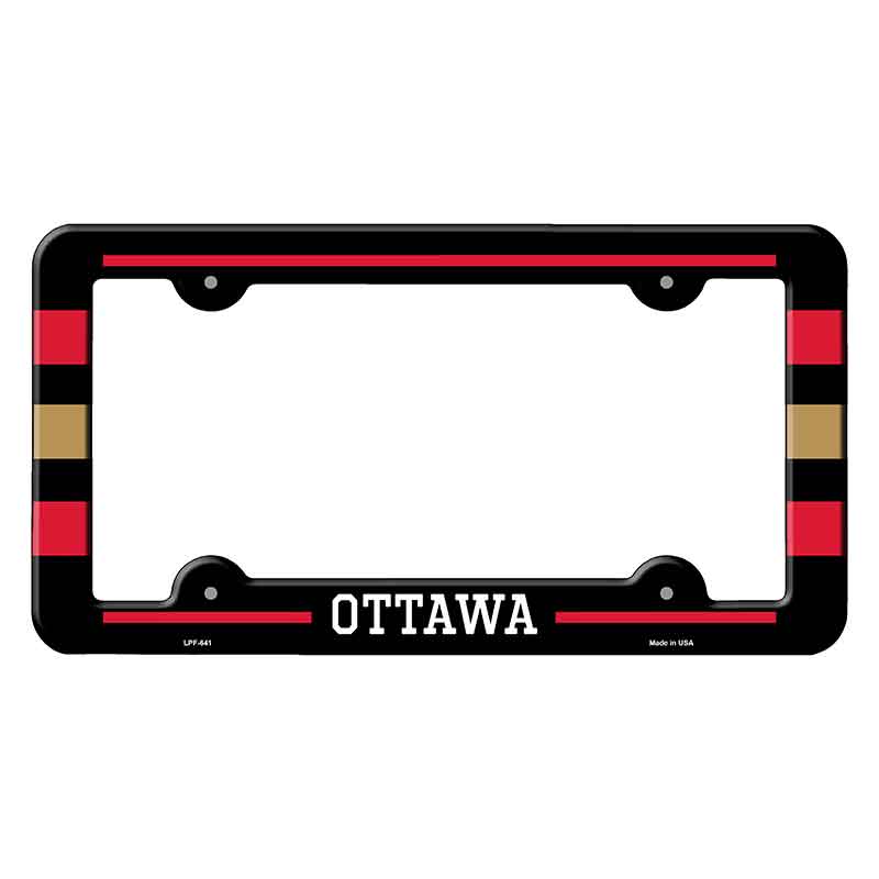 Ottawa Novelty Metal Molded License Plate Frame LPF-641