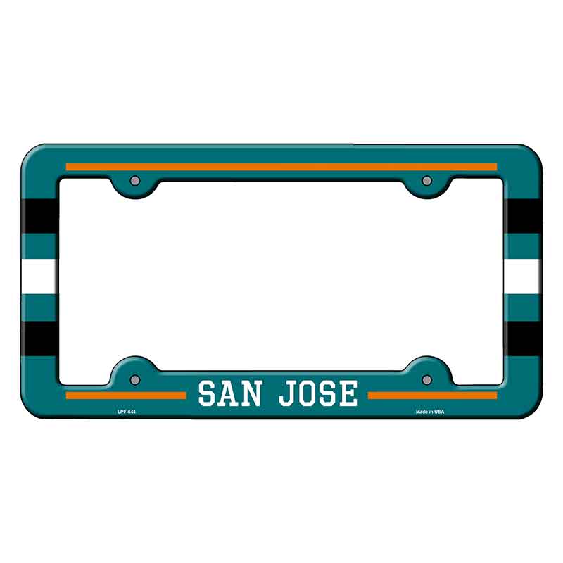 San Jose Novelty Metal Molded License Plate Frame LPF-644