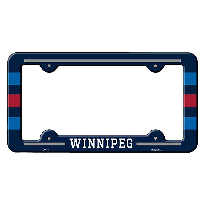 Winnipeg Novelty Metal Molded License Plate Frame LPF-653