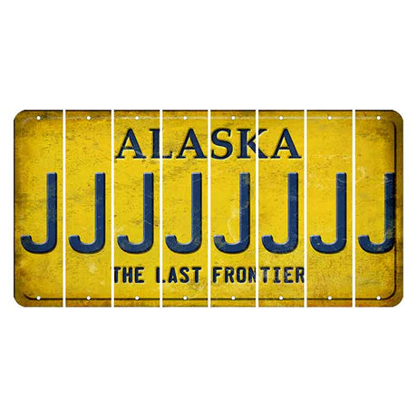 Alaska The Last Frontier Cut License Plate Strips (Set of 8)