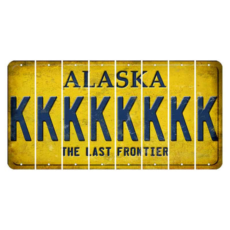 Alaska The Last Frontier Cut License Plate Strips (Set of 8)