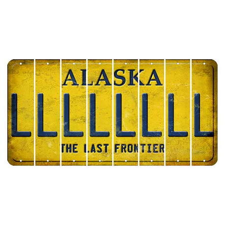 Alaska The Last Frontier Cut License Plate Strips (Set of 8)