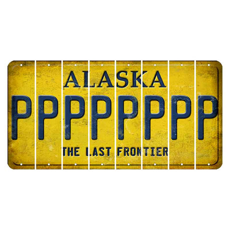 Alaska The Last Frontier Cut License Plate Strips (Set of 8)