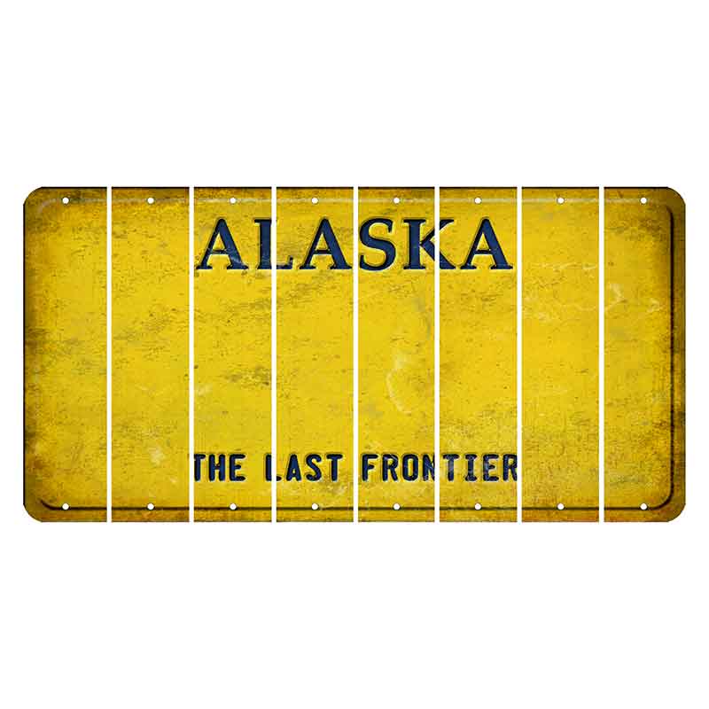 Alaska The Last Frontier Cut License Plate Strips (Set of 8)