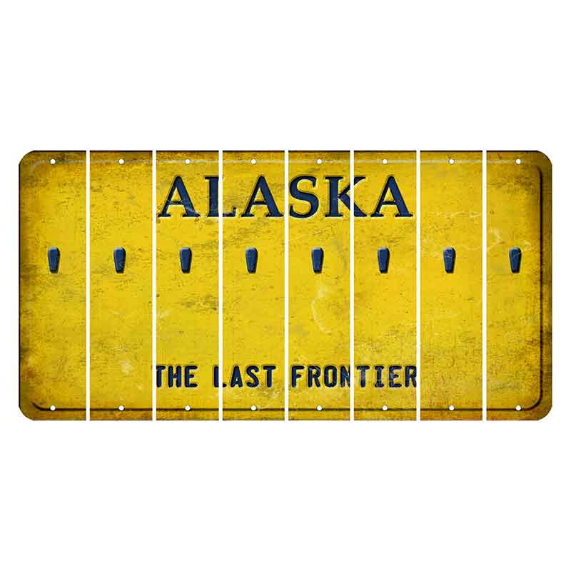 Alaska The Last Frontier Cut License Plate Strips (Set of 8)