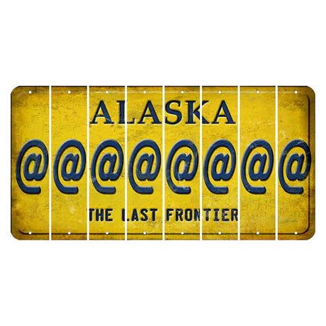 Alaska The Last Frontier Cut License Plate Strips (Set of 8)