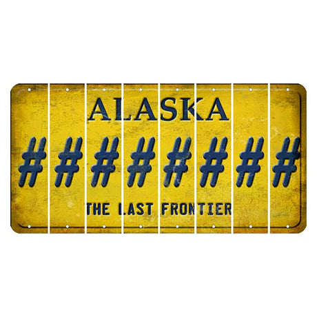 Alaska The Last Frontier Cut License Plate Strips (Set of 8)