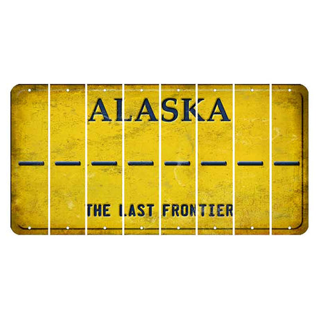 Alaska The Last Frontier Cut License Plate Strips (Set of 8)