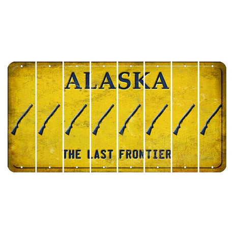 Alaska The Last Frontier Cut License Plate Strips (Set of 8)