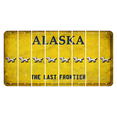 Alaska The Last Frontier Cut License Plate Strips (Set of 8)