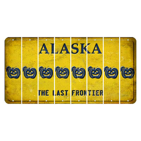 Alaska The Last Frontier Cut License Plate Strips (Set of 8)