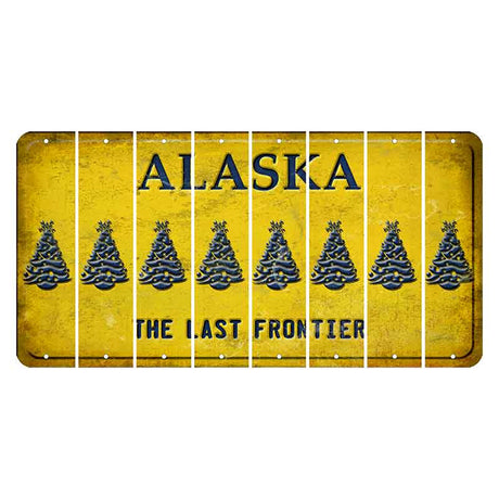 Alaska The Last Frontier Cut License Plate Strips (Set of 8)