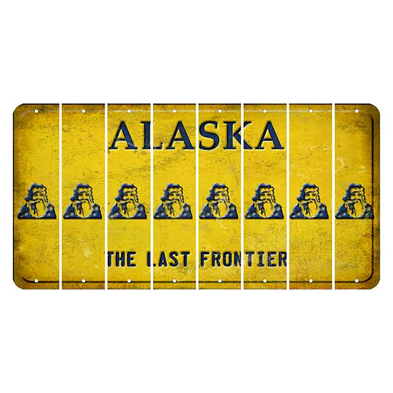 Alaska The Last Frontier Cut License Plate Strips (Set of 8)