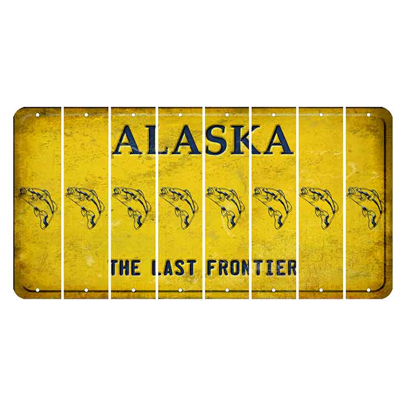 Alaska The Last Frontier Cut License Plate Strips (Set of 8)