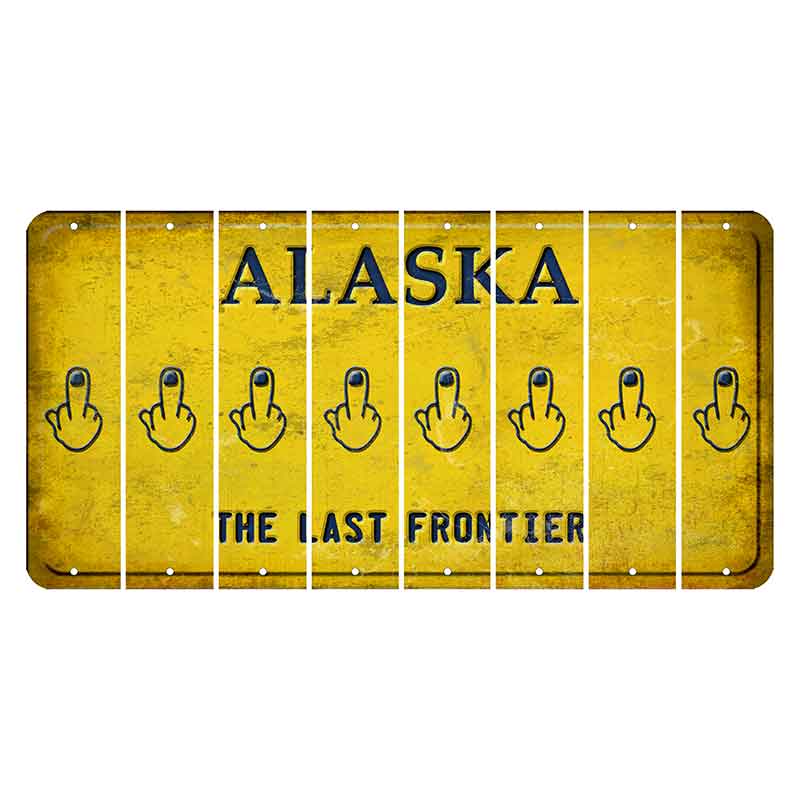 Alaska The Last Frontier Cut License Plate Strips (Set of 8)