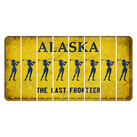 Alaska The Last Frontier Cut License Plate Strips (Set of 8)