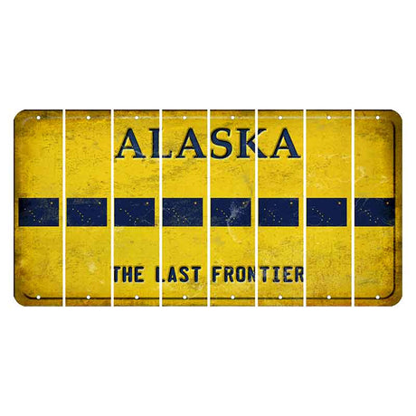 Alaska The Last Frontier Cut License Plate Strips (Set of 8)