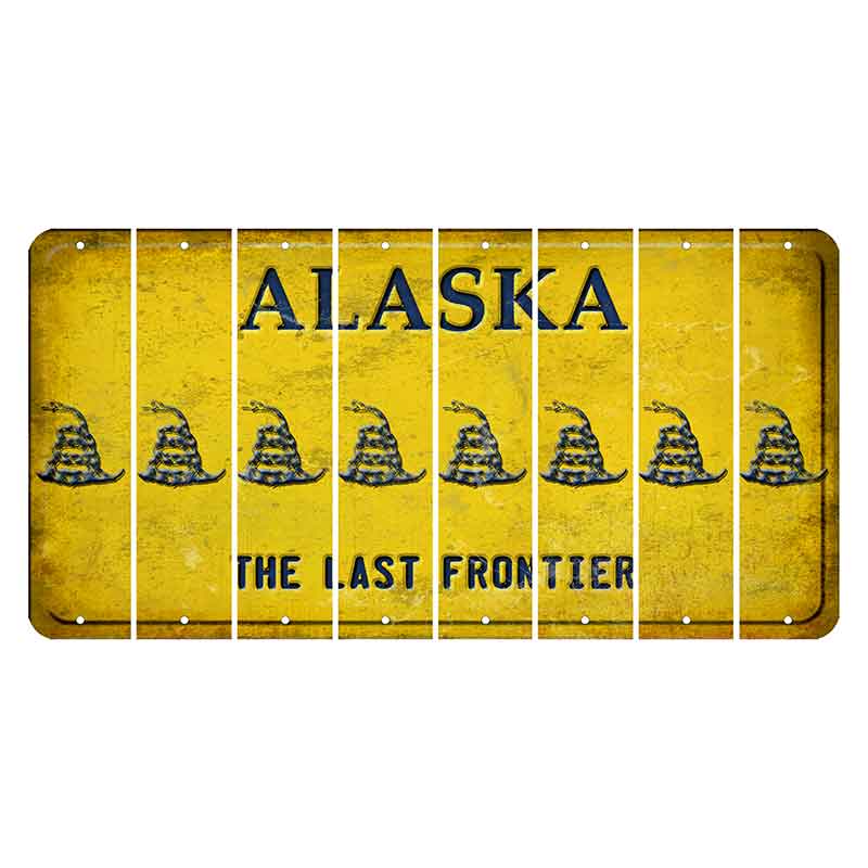 Alaska The Last Frontier Cut License Plate Strips (Set of 8)