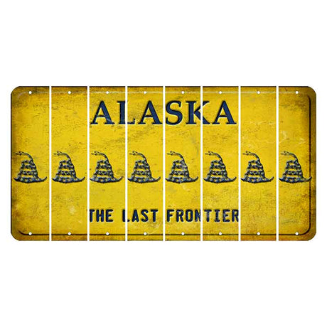 Alaska The Last Frontier Cut License Plate Strips (Set of 8)