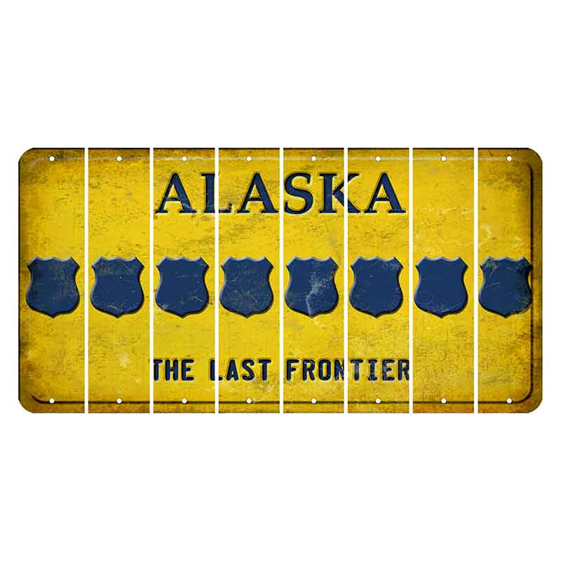 Alaska The Last Frontier Cut License Plate Strips (Set of 8)