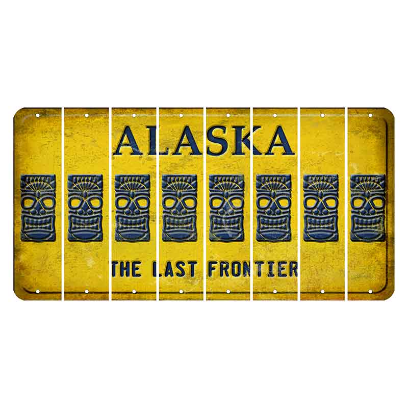 Alaska The Last Frontier Cut License Plate Strips (Set of 8)