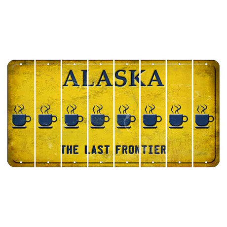 Alaska The Last Frontier Cut License Plate Strips (Set of 8)