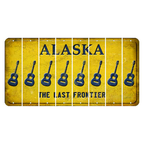 Alaska The Last Frontier Cut License Plate Strips (Set of 8)