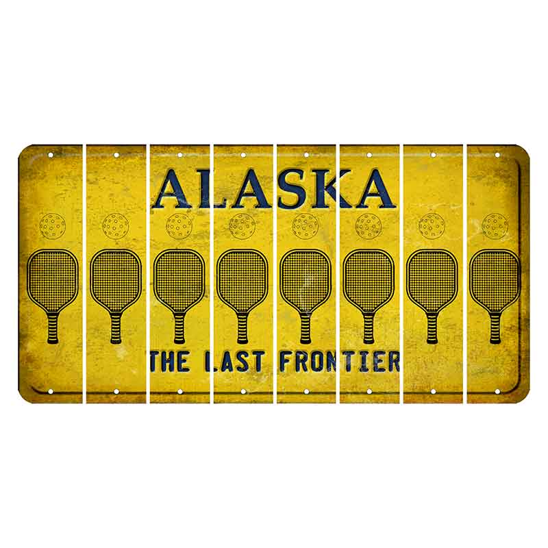 Alaska The Last Frontier Cut License Plate Strips (Set of 8)