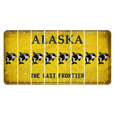 Alaska The Last Frontier Cut License Plate Strips (Set of 8)