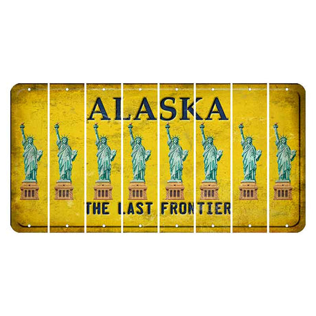 Alaska The Last Frontier Cut License Plate Strips (Set of 8)