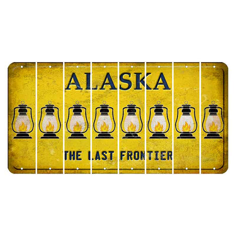 Alaska The Last Frontier Cut License Plate Strips (Set of 8)