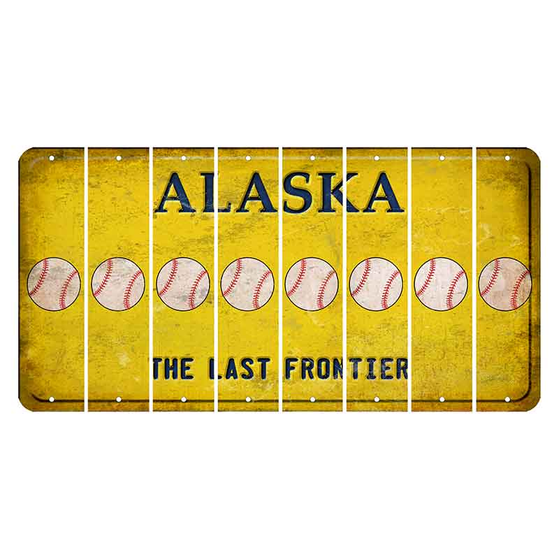 Alaska The Last Frontier Cut License Plate Strips (Set of 8)