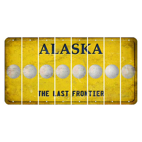 Alaska The Last Frontier Cut License Plate Strips (Set of 8)