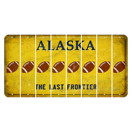 Alaska The Last Frontier Cut License Plate Strips (Set of 8)