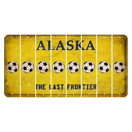 Alaska The Last Frontier Cut License Plate Strips (Set of 8)