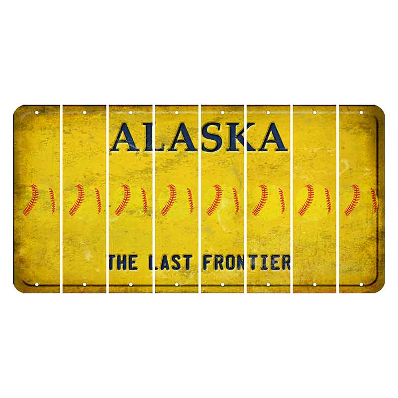 Alaska The Last Frontier Cut License Plate Strips (Set of 8)