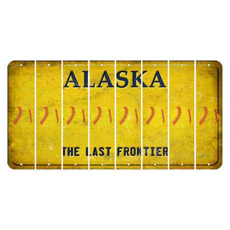 Alaska The Last Frontier Cut License Plate Strips (Set of 8)