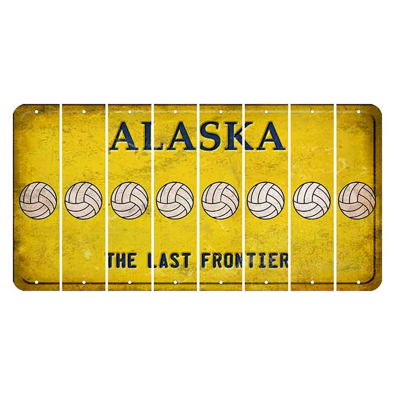 Alaska The Last Frontier Cut License Plate Strips (Set of 8)