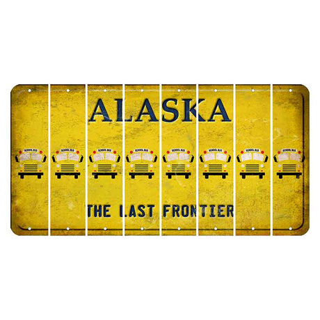 Alaska The Last Frontier Cut License Plate Strips (Set of 8)