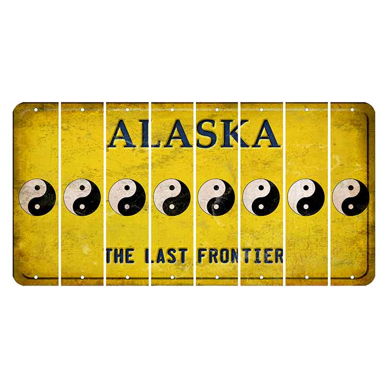 Alaska The Last Frontier Cut License Plate Strips (Set of 8)