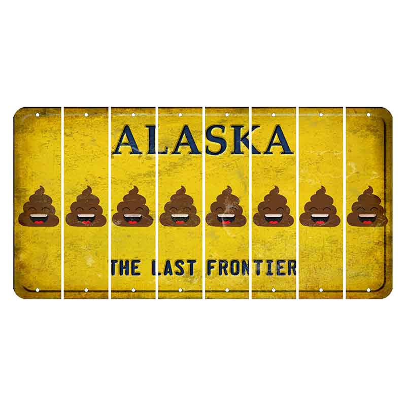 Alaska The Last Frontier Cut License Plate Strips (Set of 8)