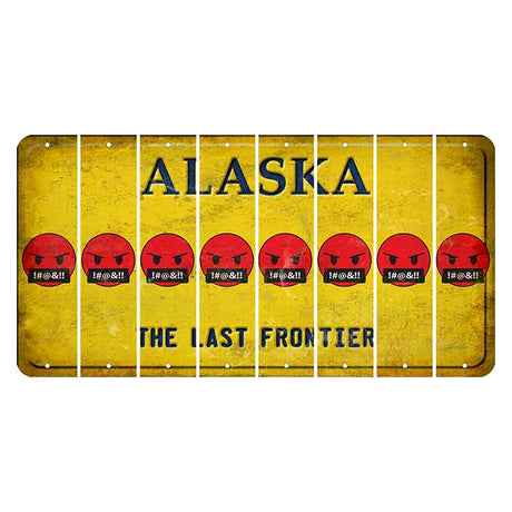 Alaska The Last Frontier Cut License Plate Strips (Set of 8)