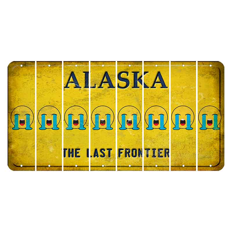 Alaska The Last Frontier Cut License Plate Strips (Set of 8)